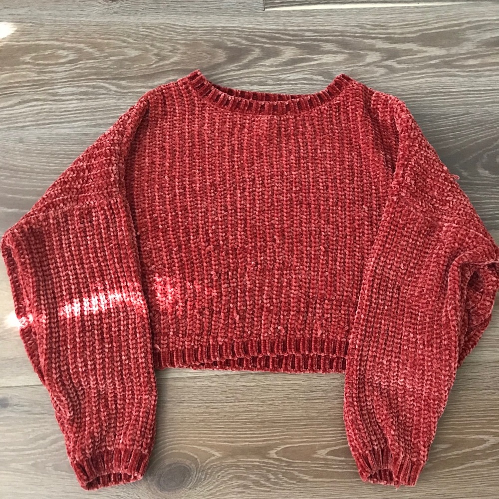 WORN ONCE Sz S billabong burnt red sweater!